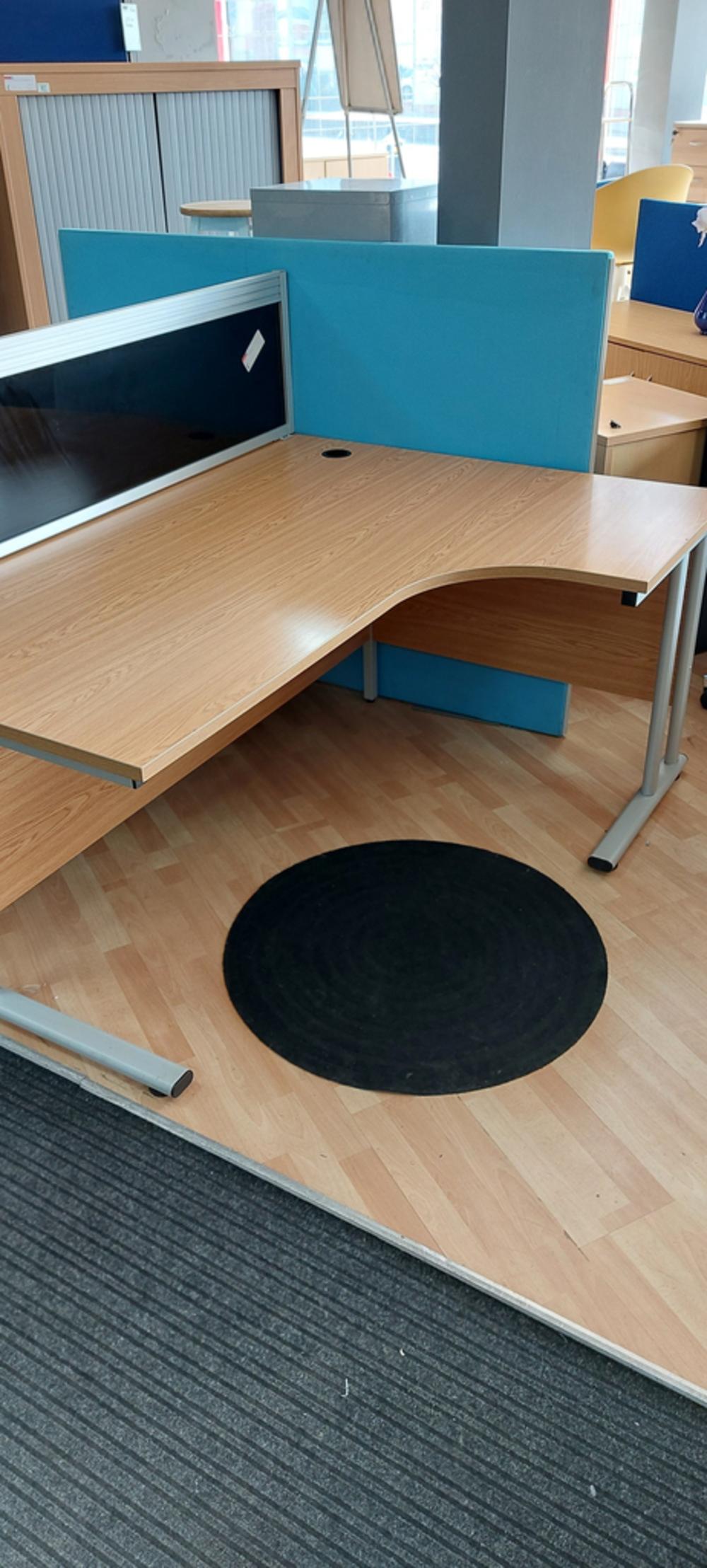 Oak Radial Desk 1600 x 1200mm 
