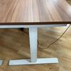 Electric Height Adjustable Desk in Walnut with White Frame 1600 x 800mm