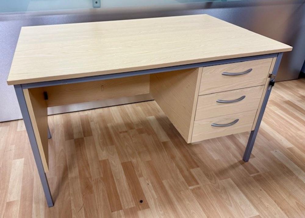 Japanese Ash Single Pedestal Desk 1200mm