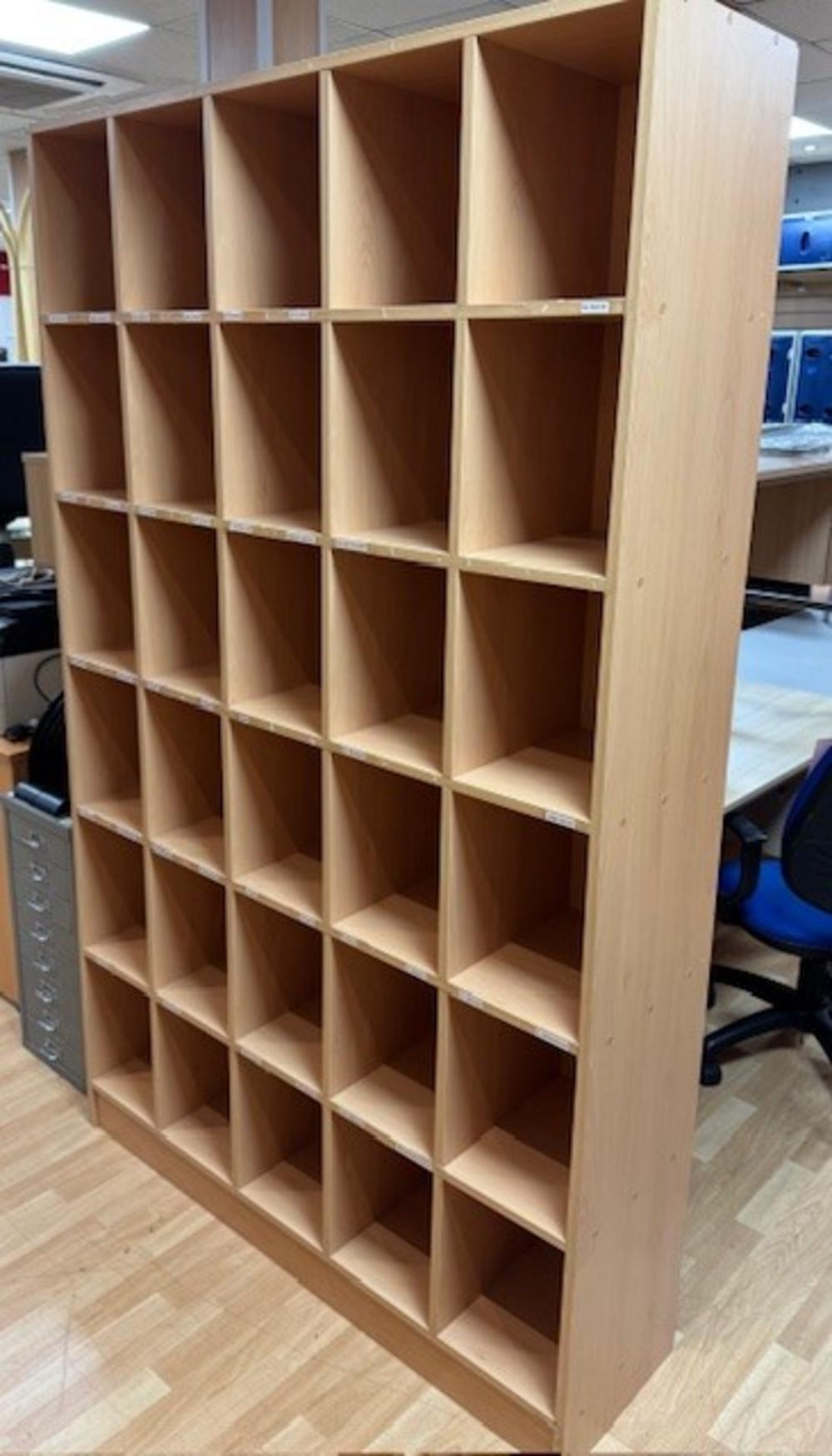 30 Compartment Pigeon Hole Cabinet in Beech