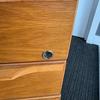 Cherry Wood Veneer Desk High Pedestal 800mm Deep