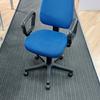 Blue Operator Chair With Fixed Arms 