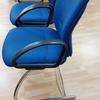 Pair Of Matching Blue Side Chairs With Arms 