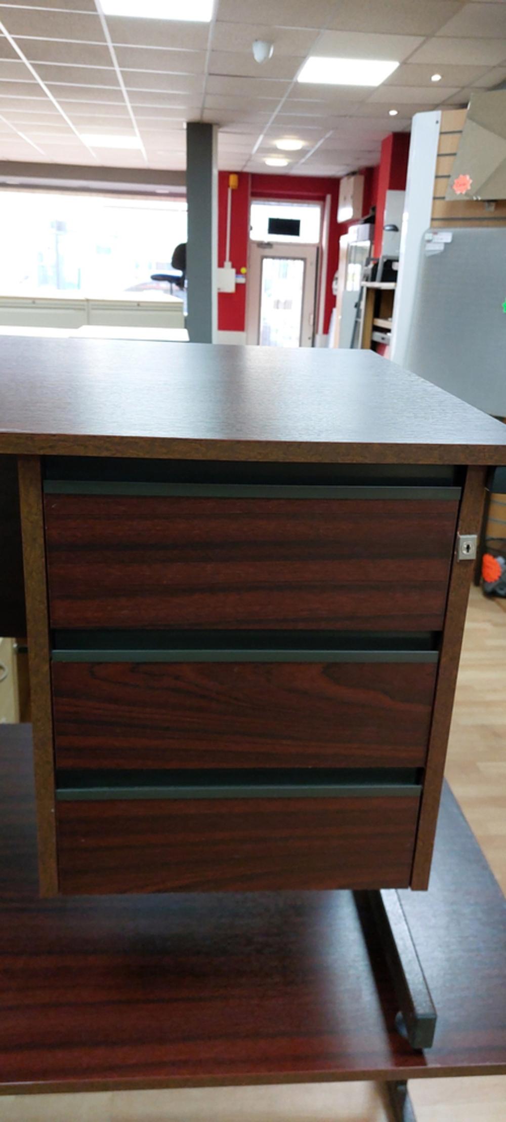 1200mm Rosewood Single Pedestal Desk 