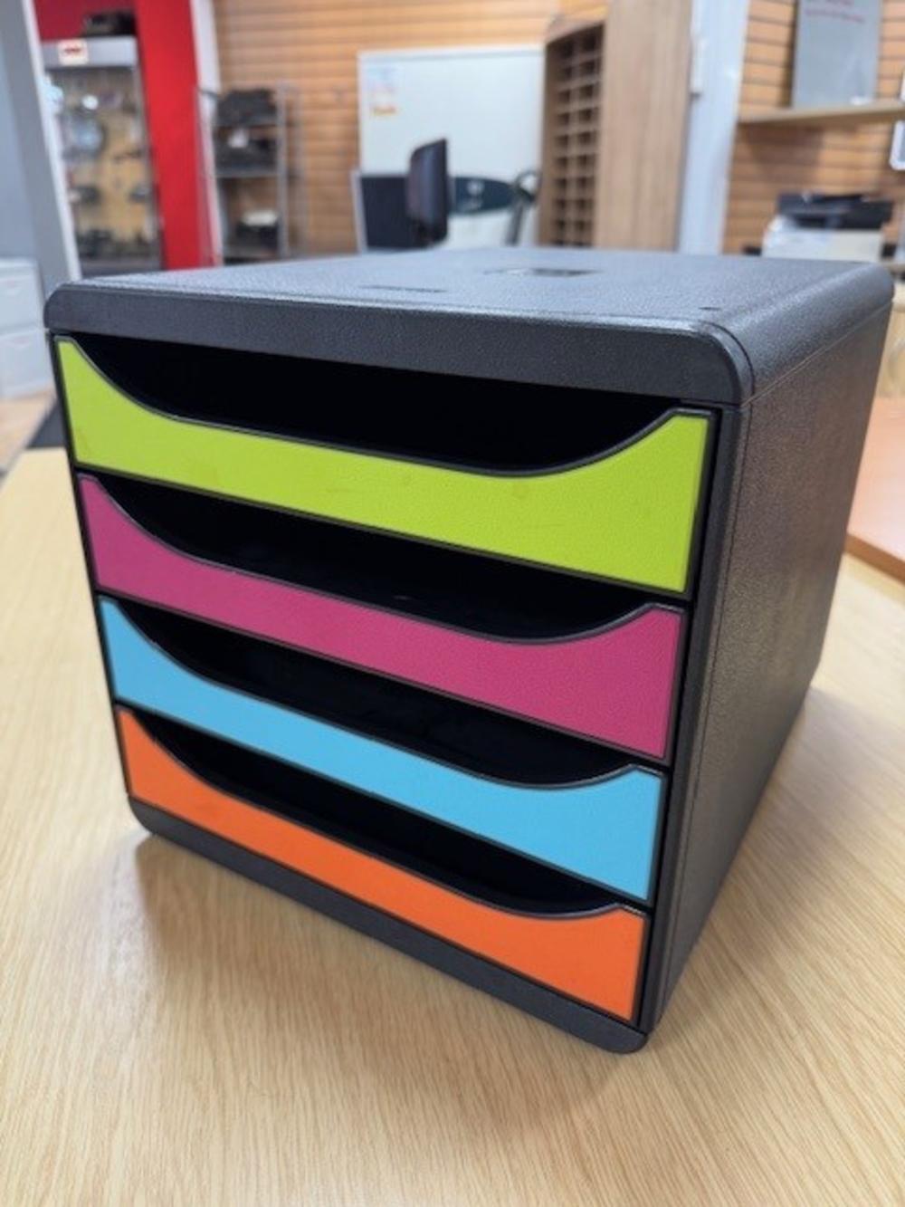 Exacompta Big Box Neon 4dr Multi drawer Cabinet