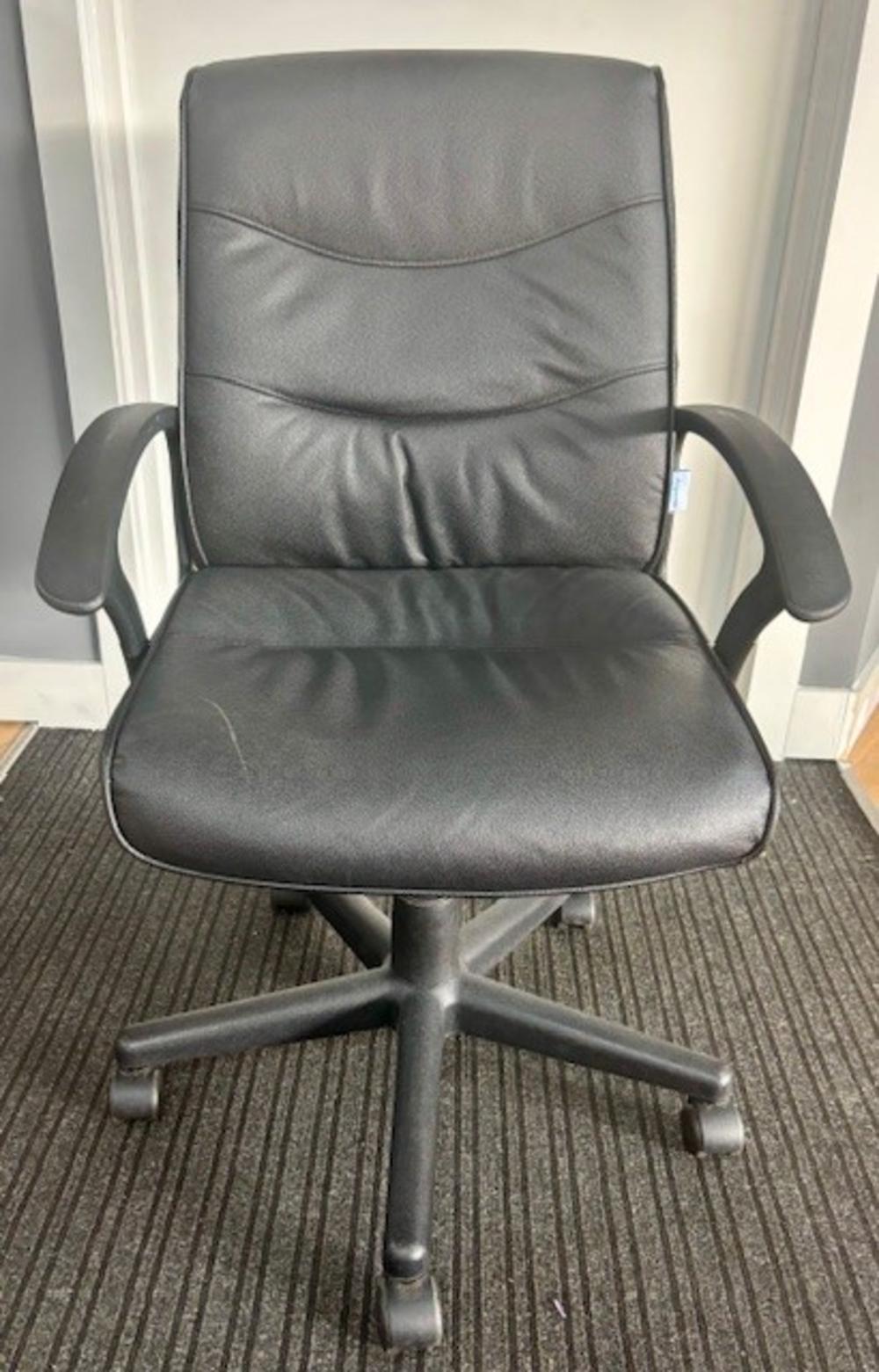 Black Leather Look Executive Chair