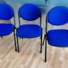 Set of 3 Blue Stacking Chairs