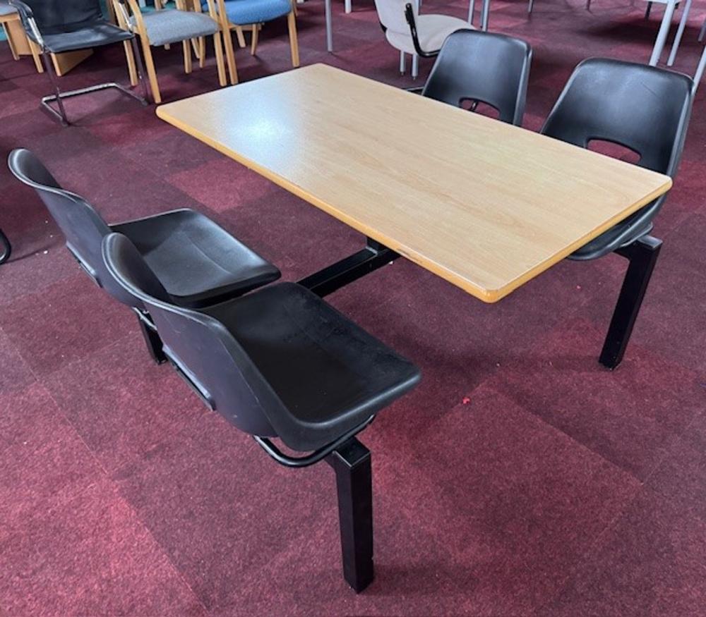 Modular 4 Seat Canteen Table - 2 Way Entry