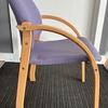 Purple Stacking Arm Chair with Wooden Frame