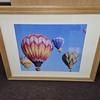 Hot Air Balloon Picture In Wooden Frame 