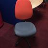 Two Tone Orange and Grey Operator Chair Twin Lever