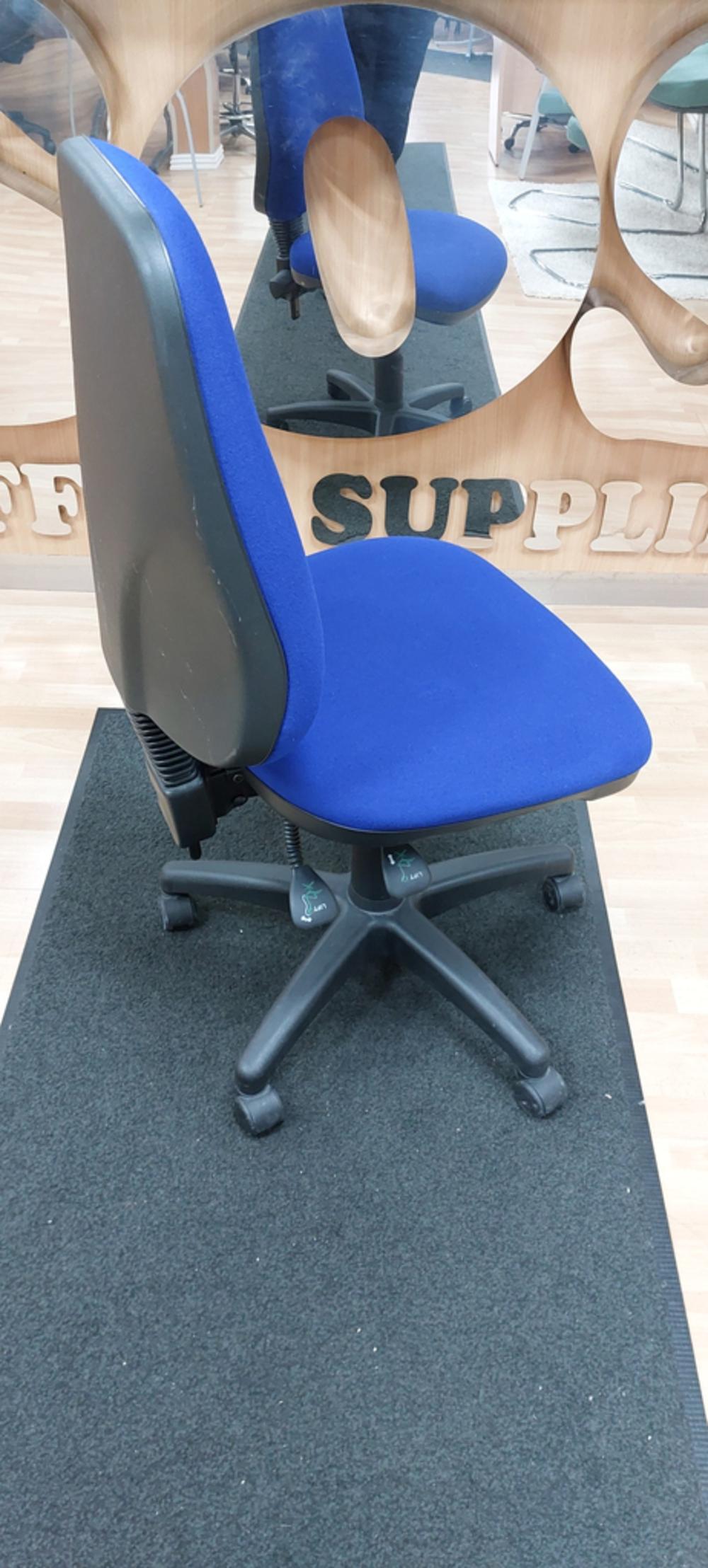 High Back Blue Twin Lever Operator Chair 