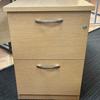 Light Oak 2 Drawer Filing Cabinet