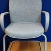 Grey Side Chair with Arms
