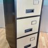 Lockable 3 drawer Filing Cabinet brown / Beige
