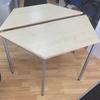 Pair of Maple Trapezoidal Tables