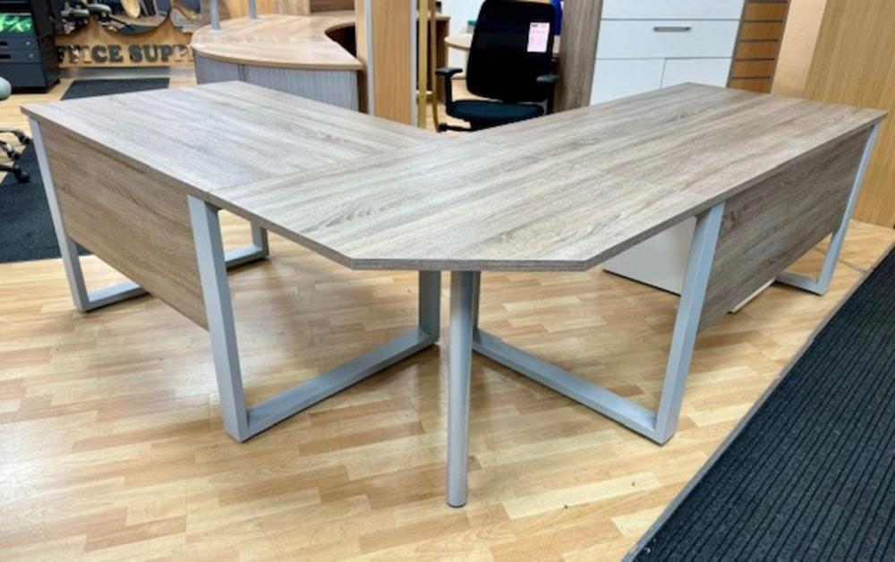 Hoop Legged Executive L Shaped Desk With Drawers