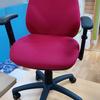Burgundy Operator Chair With Adjustable Arms 