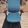 Green Fabric Operator Chair With Adjustable Arms 