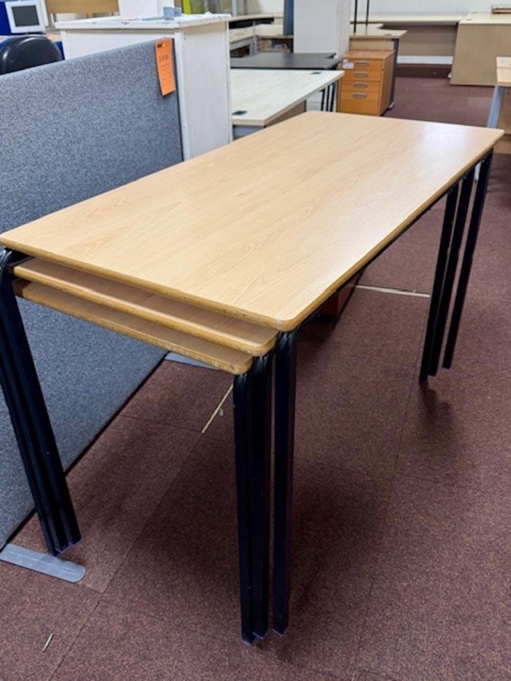 Crush Bent Frame Classroom Table 1200 x 600 x 765mm in Beech