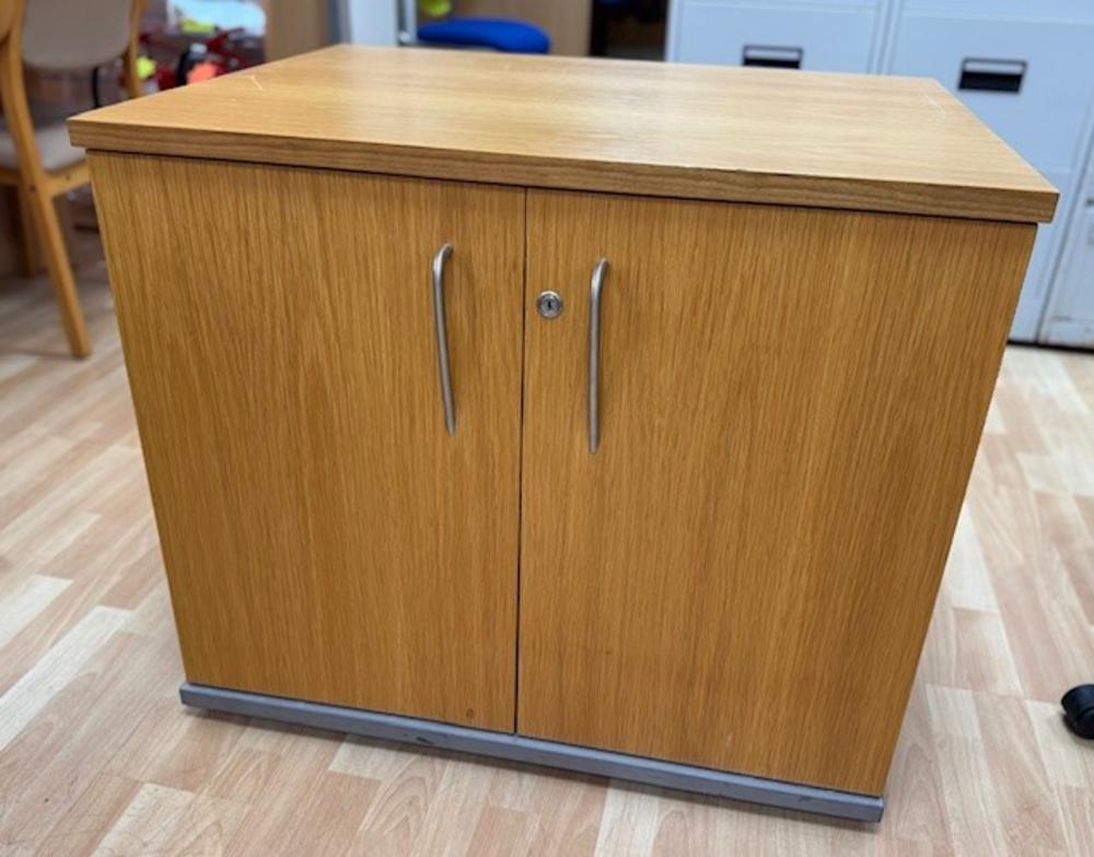 Light Oak Double Door Cupboard