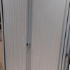 Silver Bisley Tambour Door Cabinet