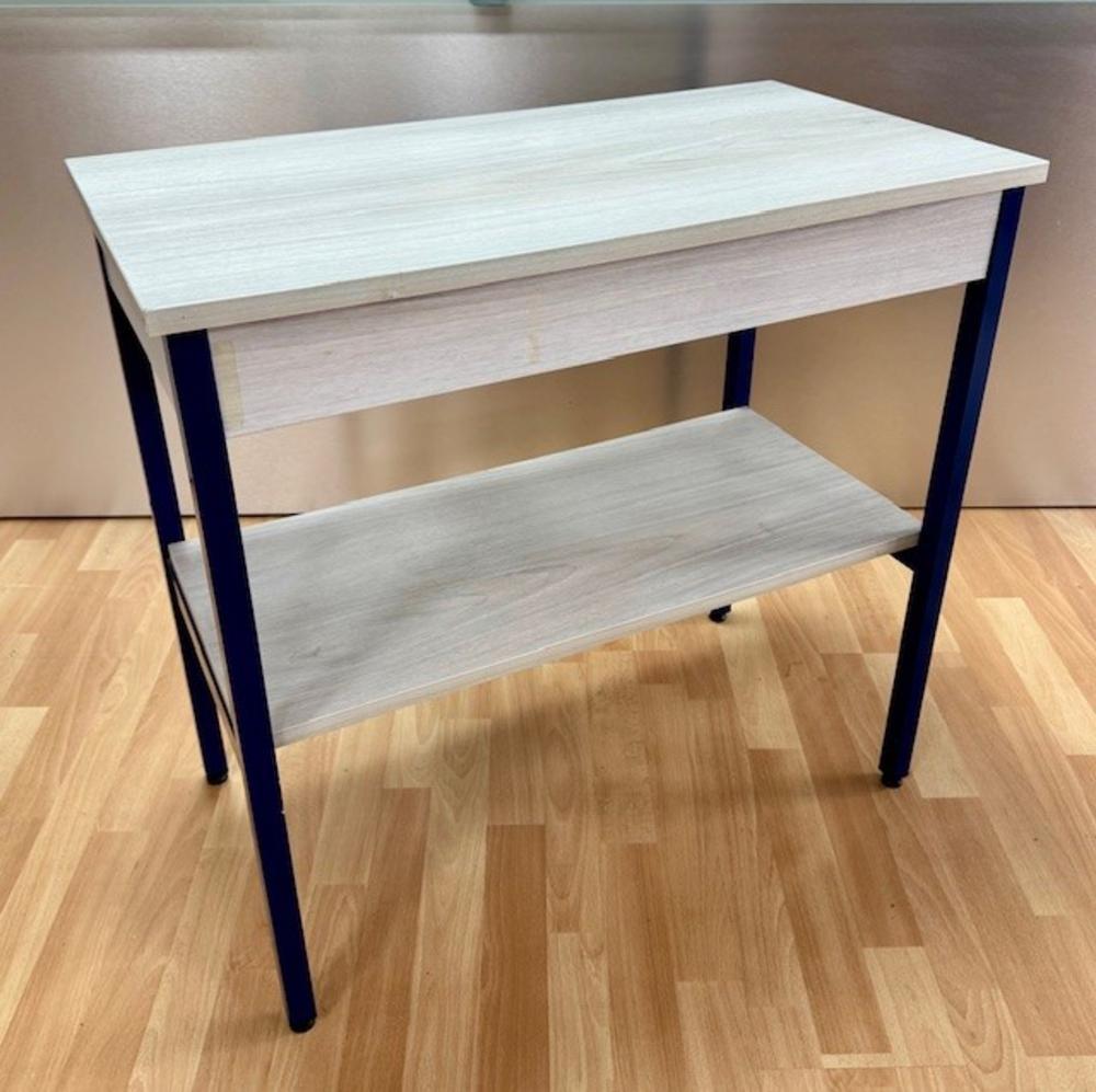 Grey Ash Telephone Table / Stand with Blue Frame