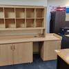 Beech Storage Unit With Cupboards 