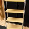Beech Bookcase With Chrome Legs