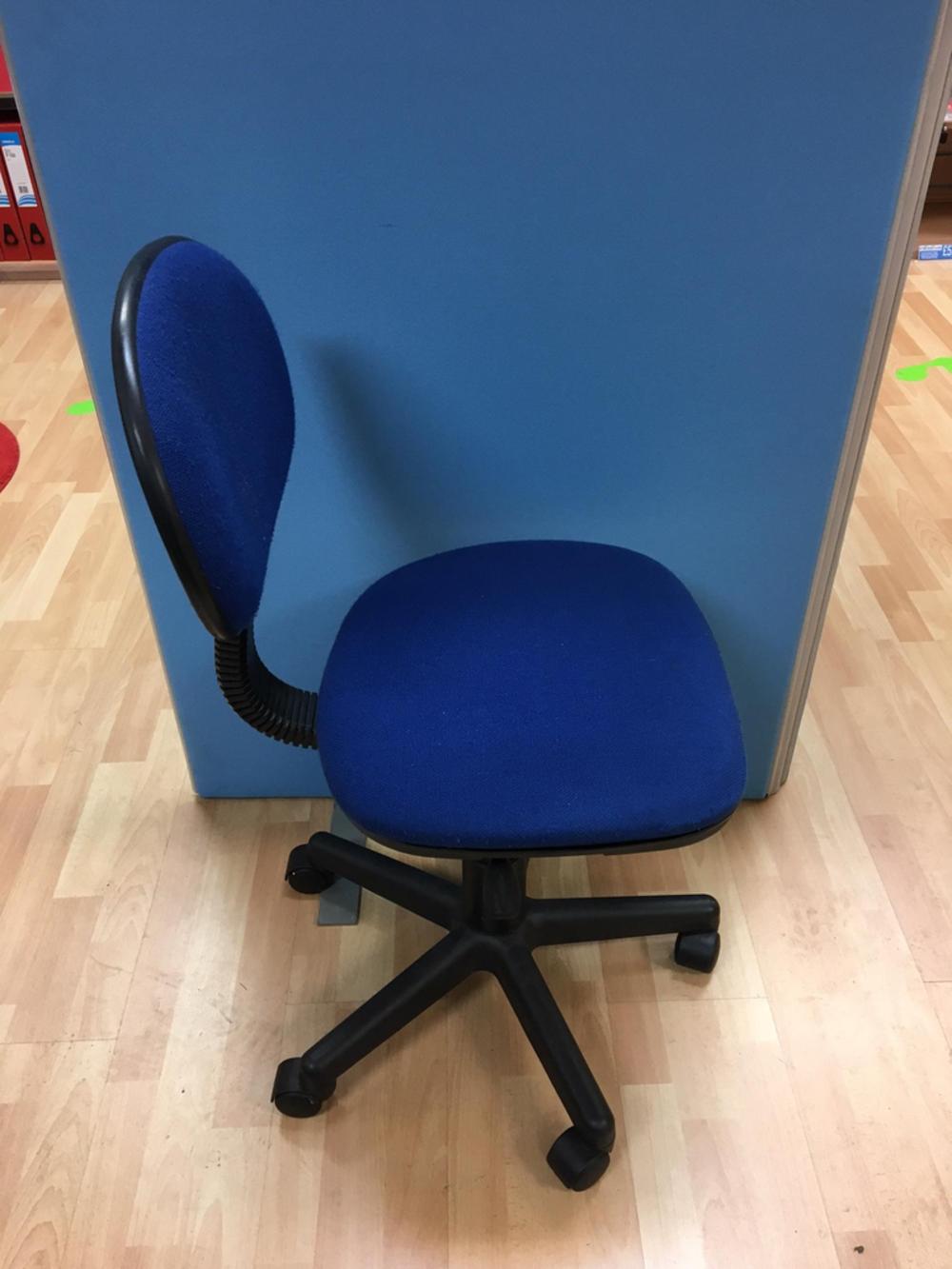 Blue Fabric Typist Chair 
