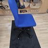 Blue High Back Operator Chair With Metal Base