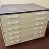 A1 6 Drawer Plan Chest Anthracite / White