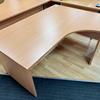 Panel Leg 1600mm Right Hand Radial Desk Beech