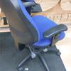 Blue Twin Lever Operator Chair With Adjustable Arms 
