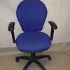 Blue Operator Chair With Adjustable Arms