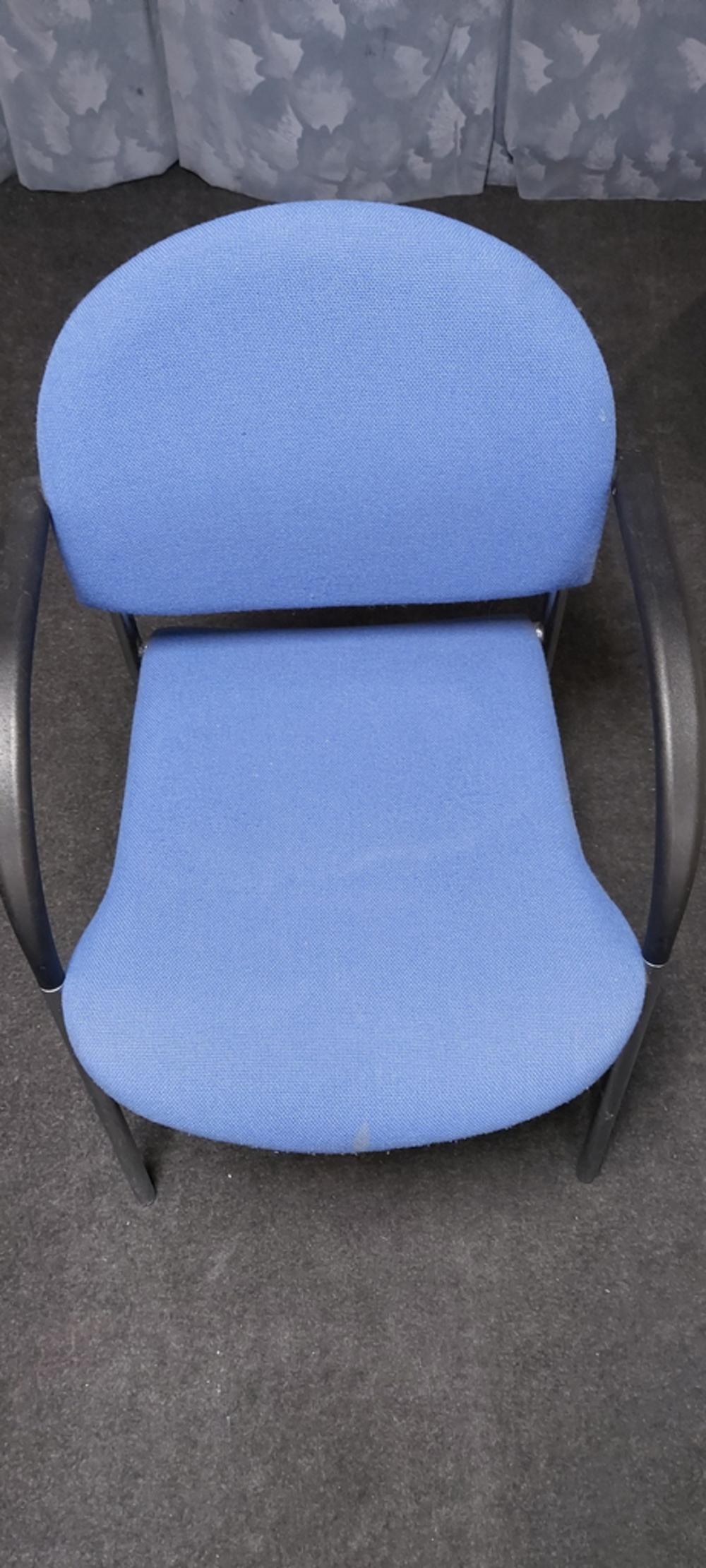 Blue Side Chair with Arms