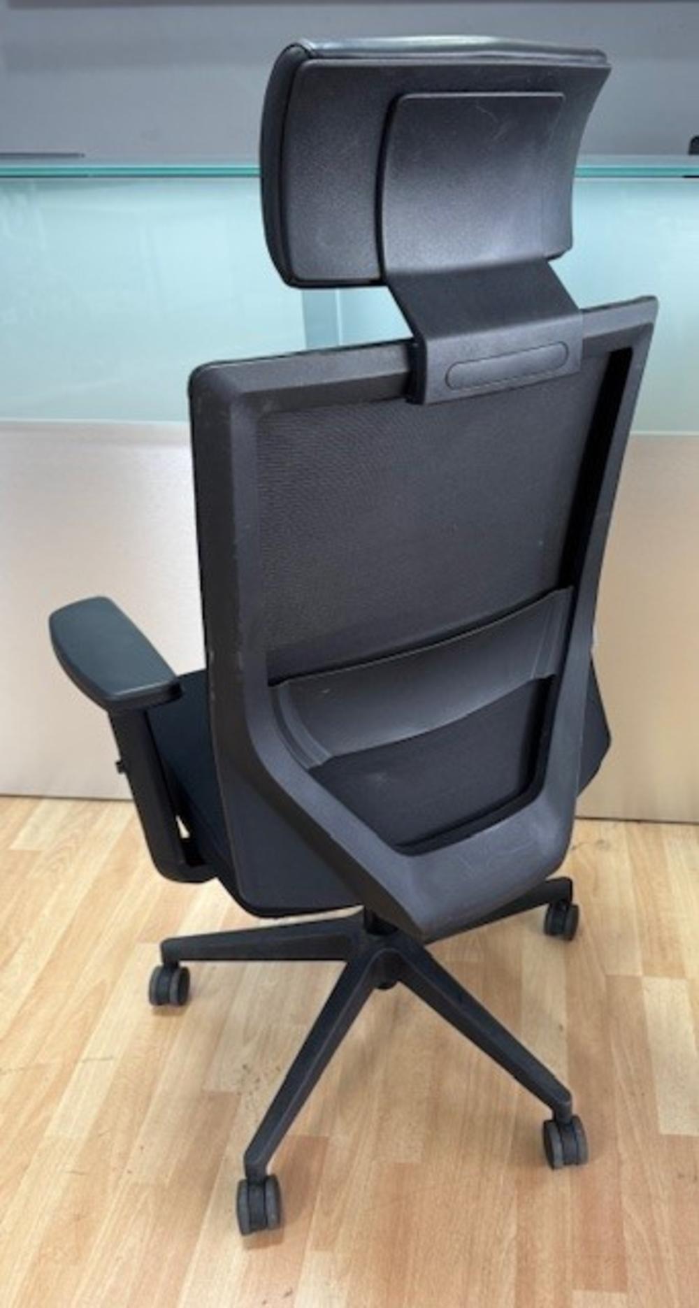 High Back Mesh Chair with Headrest & Adjustable Arms 