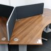 Walnut 3x Cluster Desk With Meeting Point 