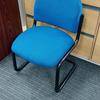 Blue Fabric Cantilever Chair