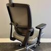 Grey Faux Leather High Back Executive Chair With Headrest
