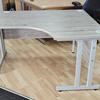 Grey Oak 1400mm Radial Desk Right Handed