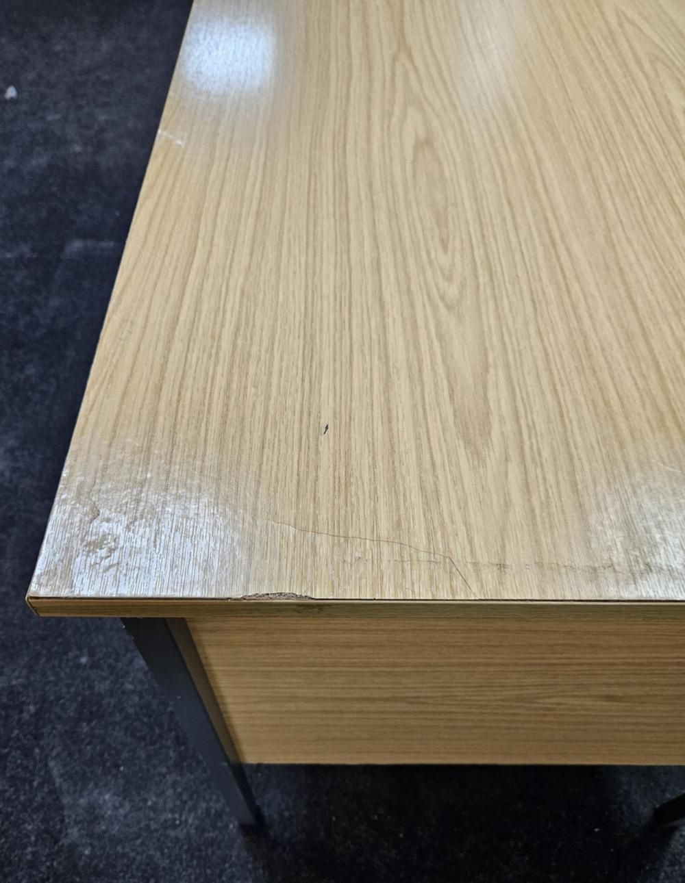 Calva Oak Clearance 1500mm Double Pedestal Desk