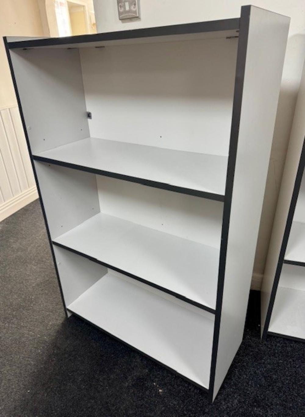 Grey 1200mm Bookcase with Graphite Grey Edging