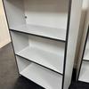 Grey 1200mm Bookcase with Graphite Grey Edging