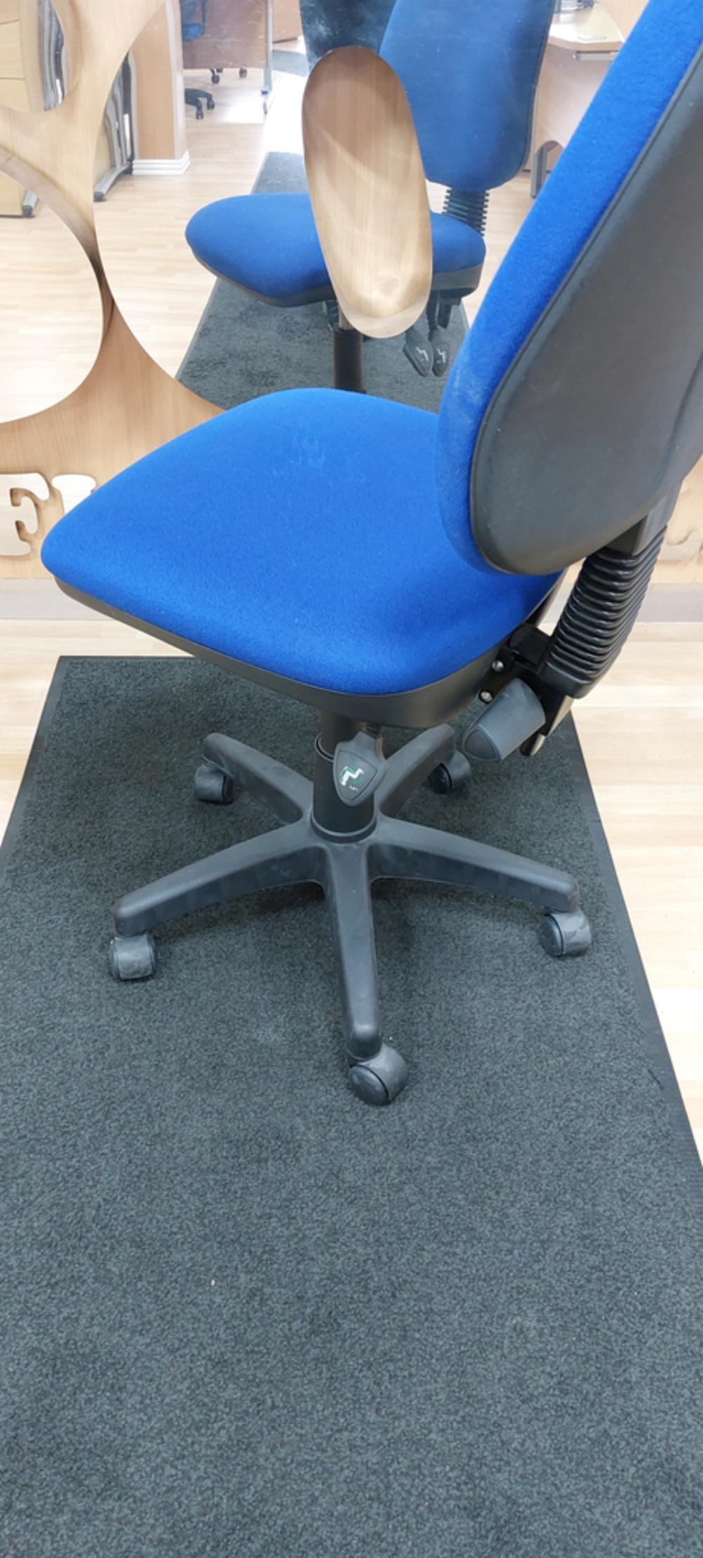 High Back Blue Operator Chair With Tilt Seat 