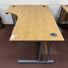 Hawk 1600mm Light Oak Radial Desk Left Hand 