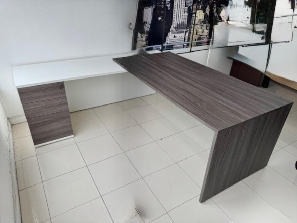 Imperial Executive L -Shaped Desk Anthracite / White