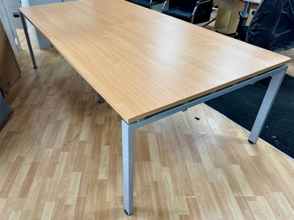 Beech 2400 x 1200mm 2 Section Boardroom Table 