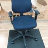 Navy Blue Operator Chair With Adjustable Arms 