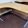 Light Oak Left Handed 1800mm x 1200mm Radial Desk 